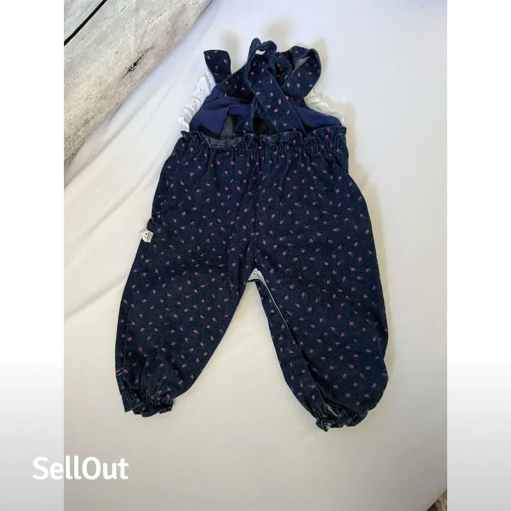 Vintage Tiny Tots Baby Overalls 6-9 Months Multicolor Unisex - Picture 2 of 5